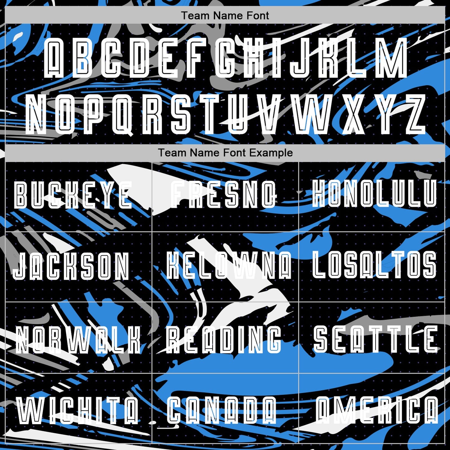 Custom Figure White Black-Powder Blue Fluid Art Splash Sublimation Soccer Uniform Jersey