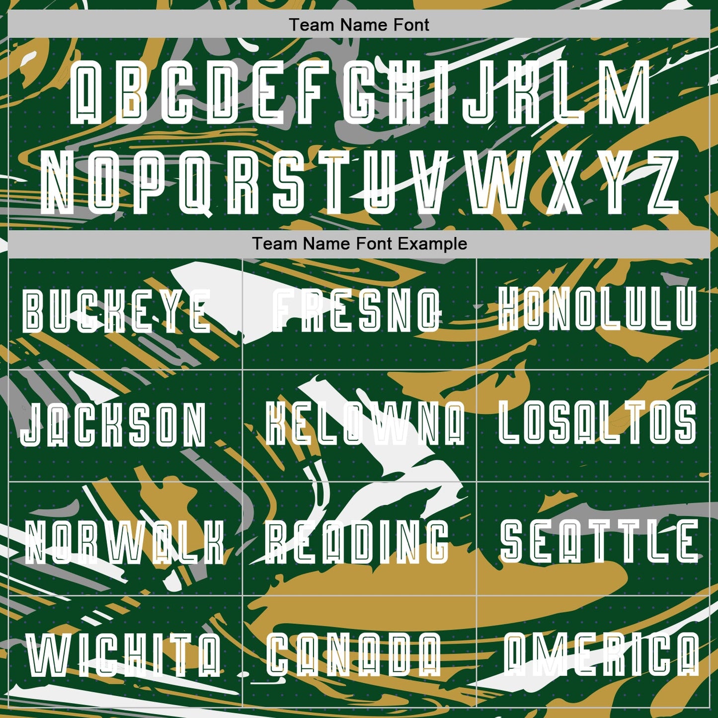 Custom Figure White Green-Old Gold Fluid Art Splash Sublimation Soccer Uniform Jersey