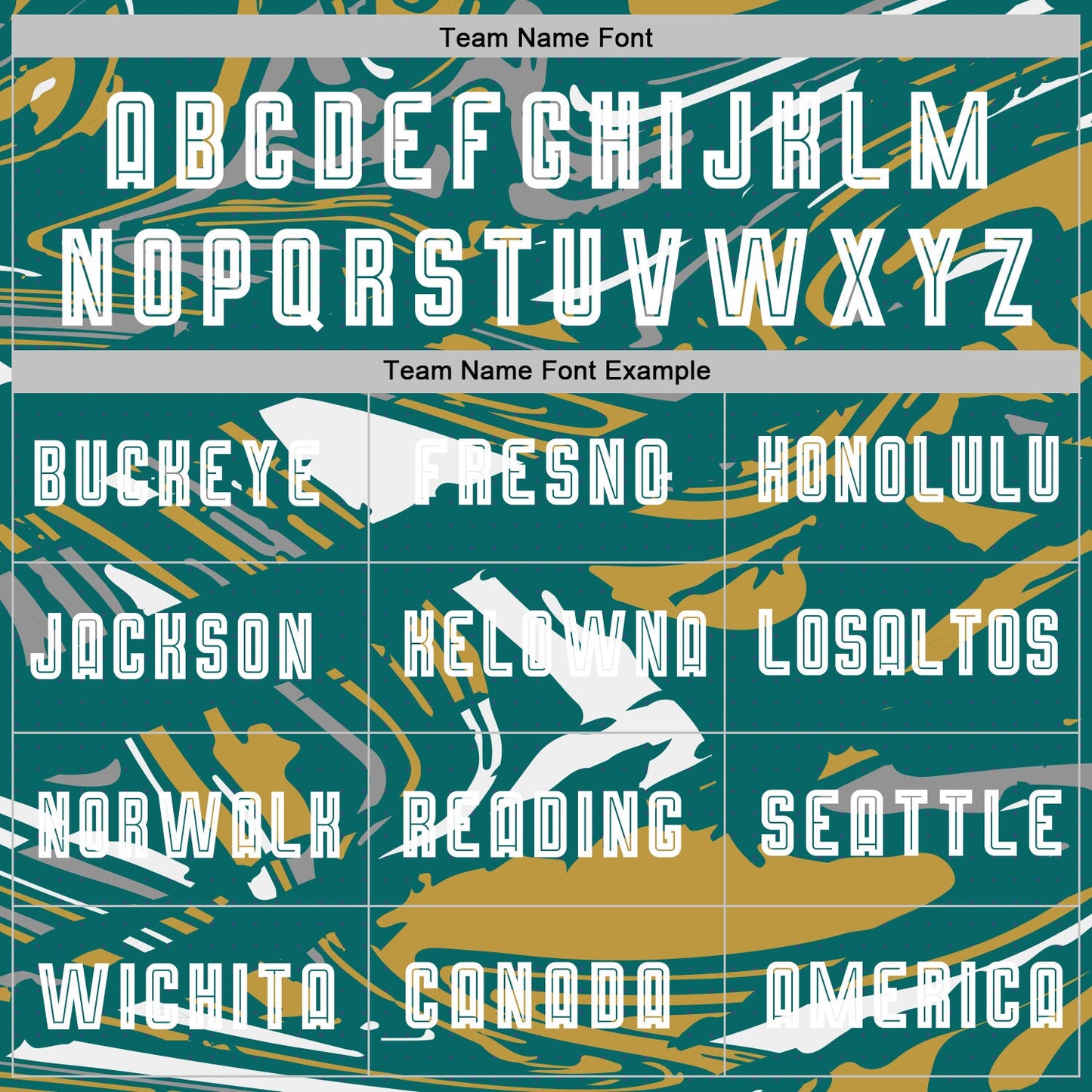 Custom Figure White Teal-Old Gold Fluid Art Splash Sublimation Soccer Uniform Jersey