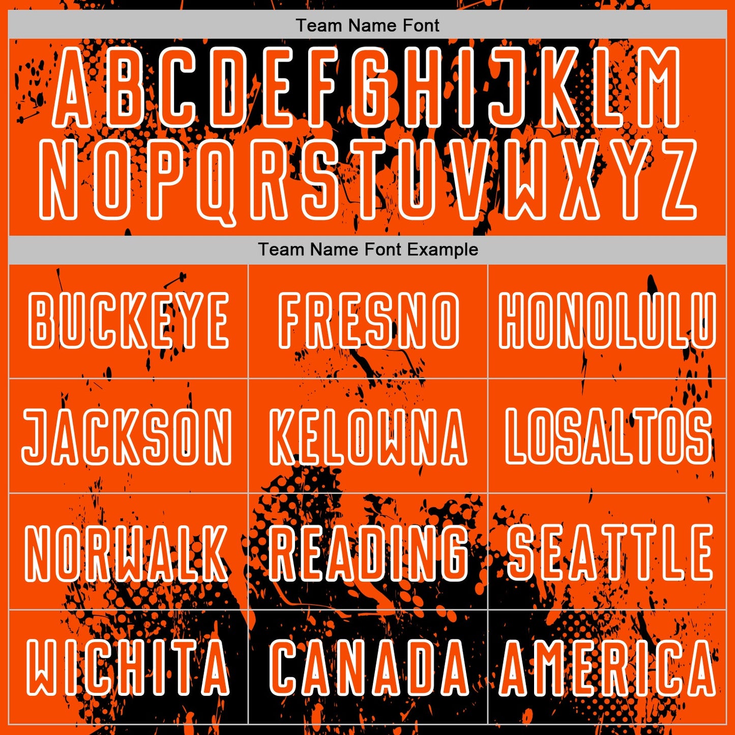 Custom Black Orange-White Abstract Splatter Grunge Art Sports Sublimation Soccer Uniform Jersey