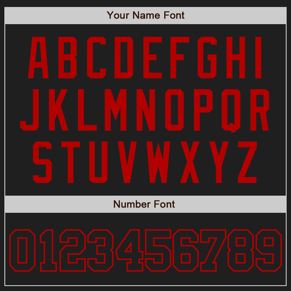 Custom Black Black-Red Two-Button Unisex Softball Jersey