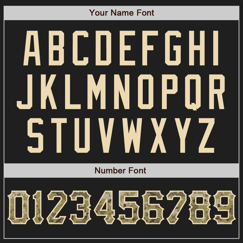 Custom Black Camo-City Cream Two-Button Unisex Softball Jersey