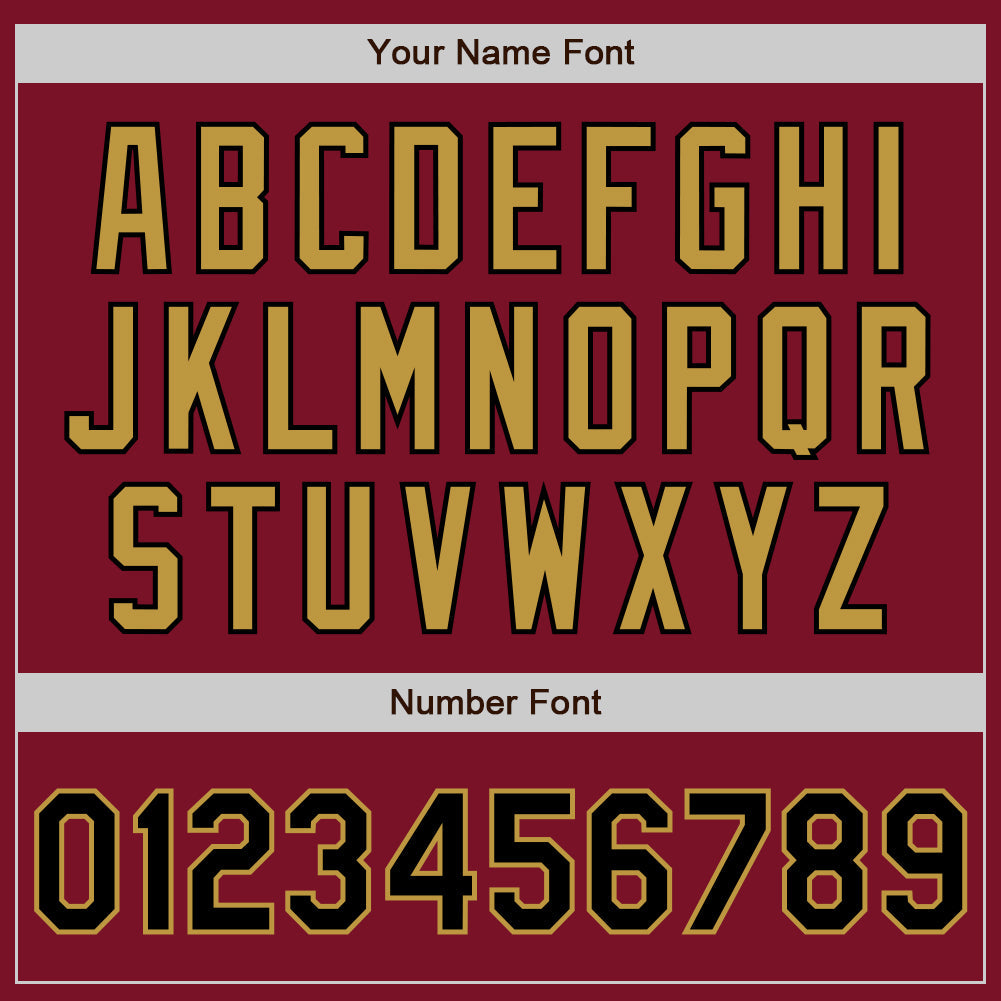 Custom Crimson Black-Old Gold Two-Button Unisex Softball Jersey