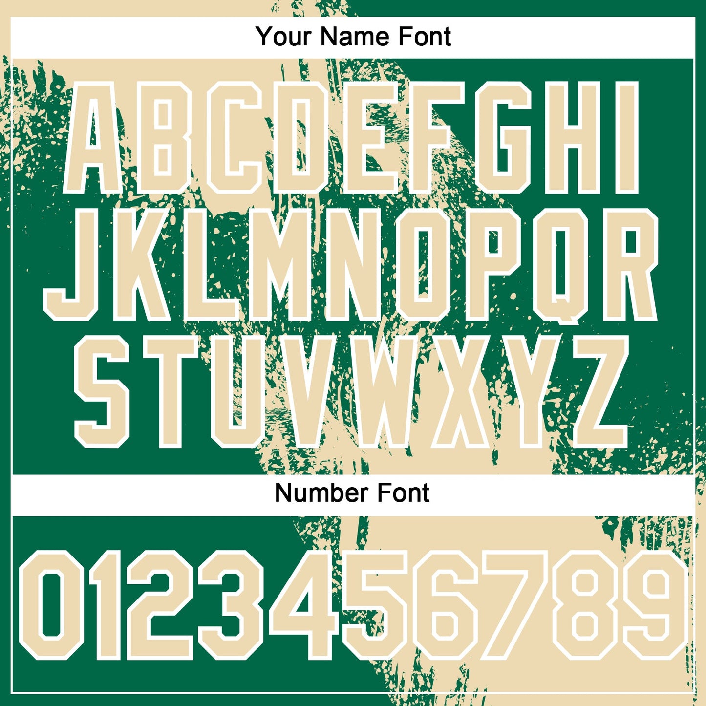 Custom Cream Kelly Green-White 3D Pattern Abstract Brush Stroke Two-Button Unisex Softball Jersey