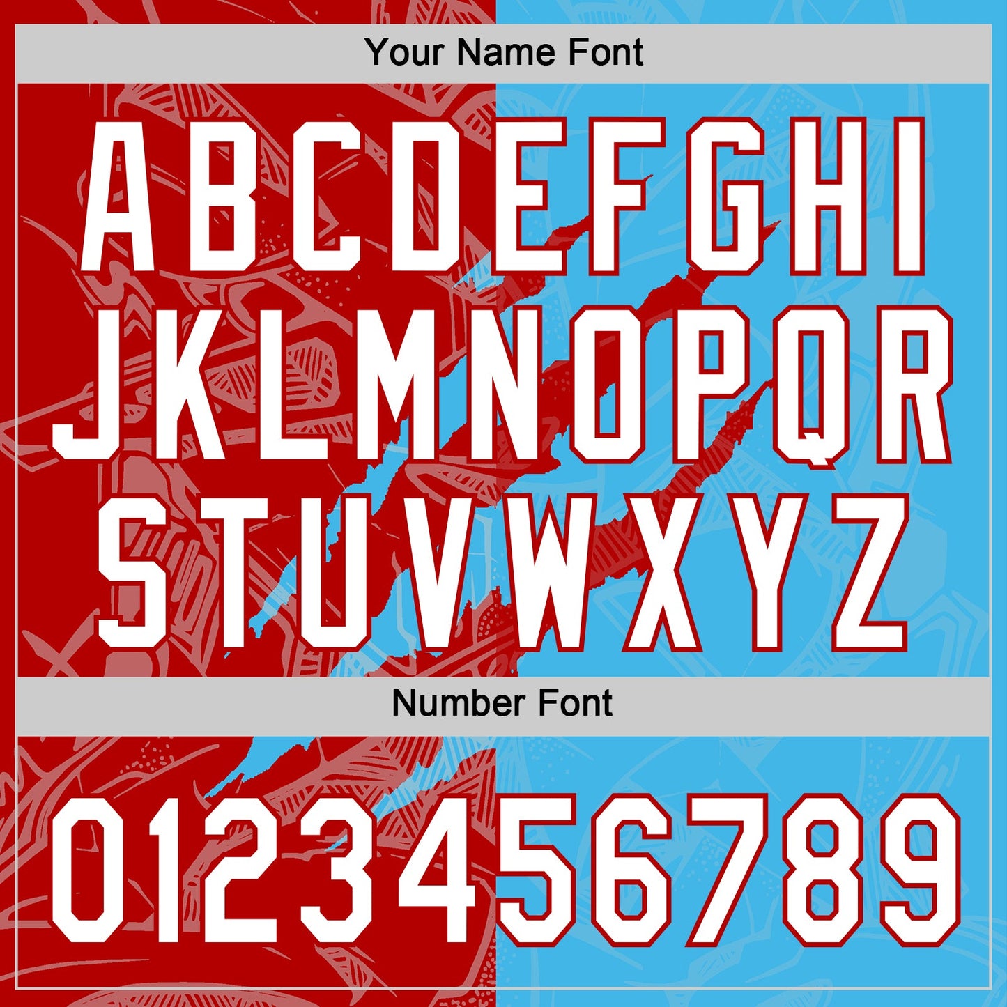 Custom Graffiti Pattern White Sky Blue-Red 3D Scratch Two-Button Unisex Softball Jersey