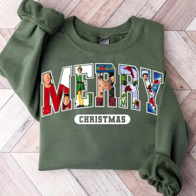 Christmas Movie Cotton T-shirt/Sweatshirt for Women - Unisex Style - Womenswear, Top