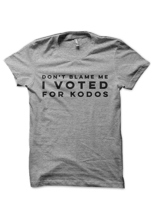 Don’t Blame Me, I Voted for Kodos-The Simpsons Grey T-Shirt