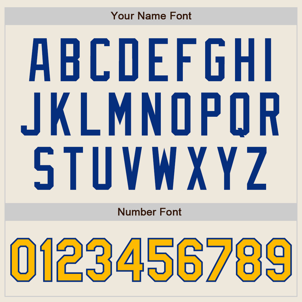 Custom Cream Gold-Royal Authentic Two Tone Baseball Jersey