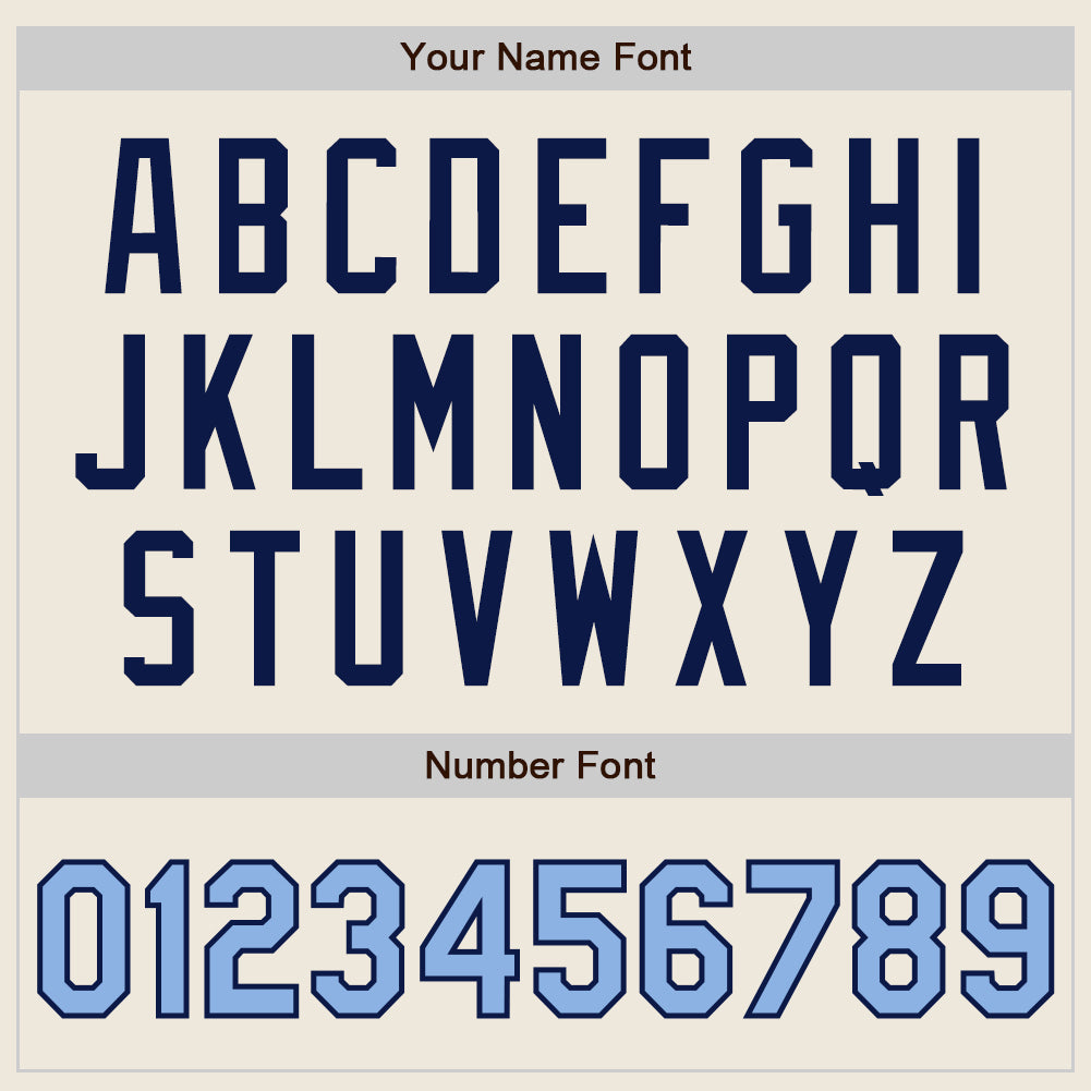 Custom Cream Light Blue-Navy Authentic Two Tone Baseball Jersey