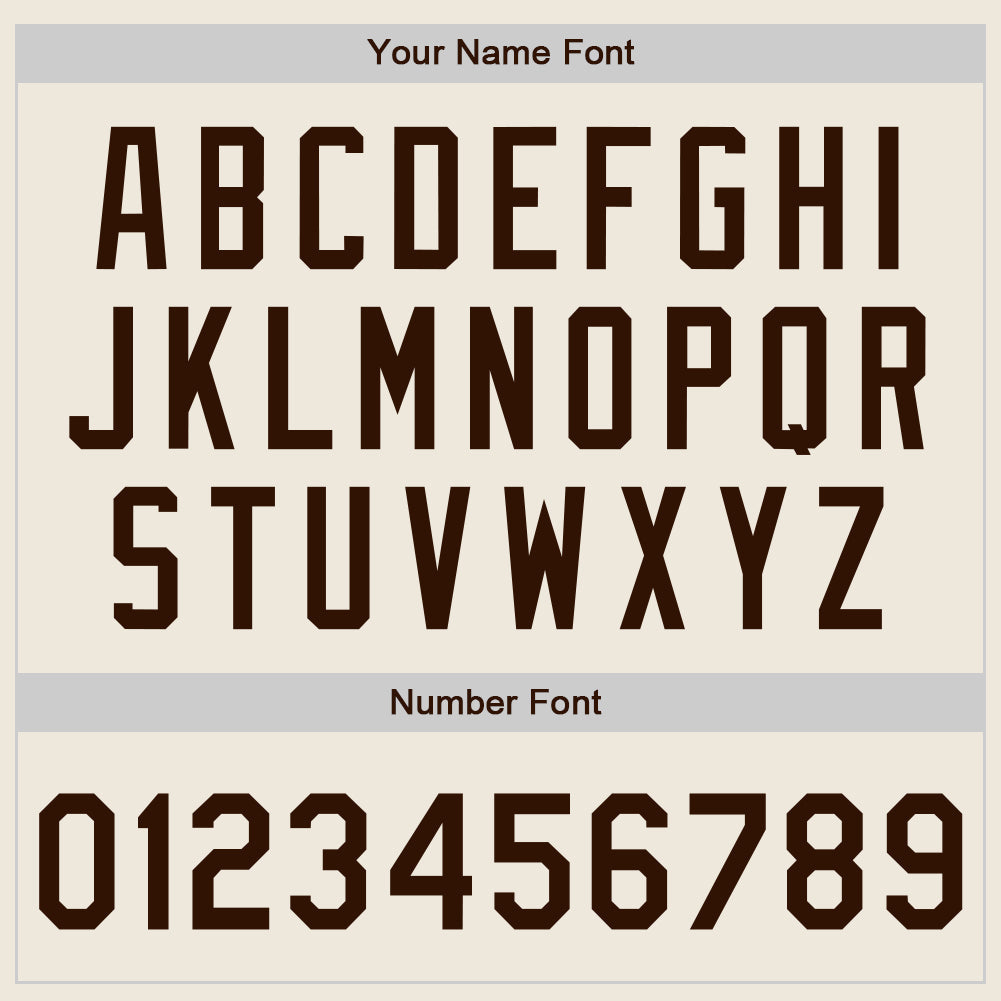 Custom Cream Brown Authentic Two Tone Baseball Jersey