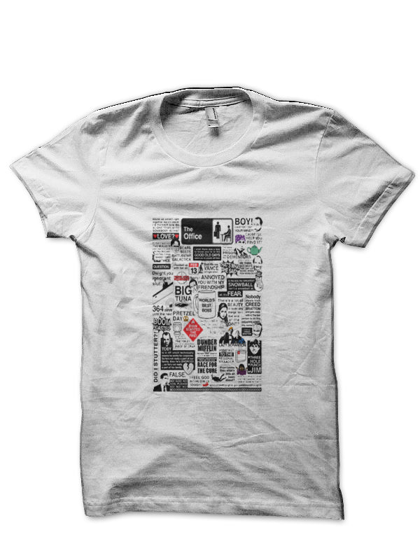 From The Office White Half Sleeve T-Shirt