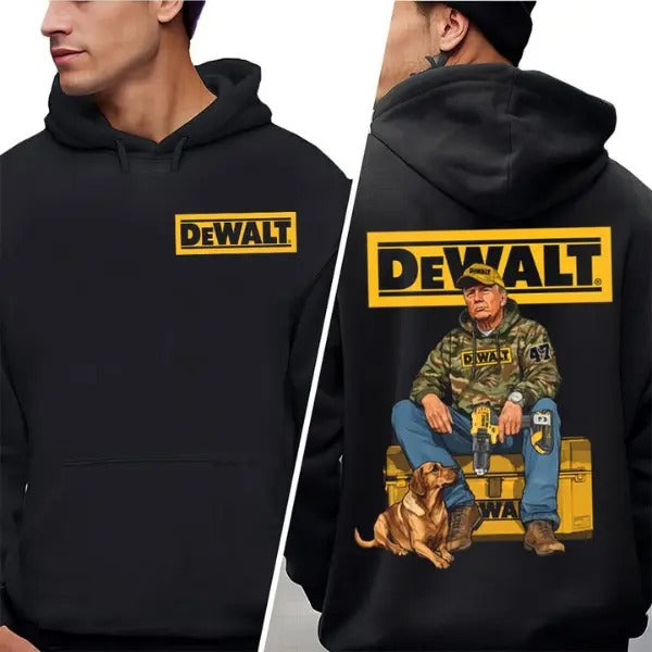 Dewalt Trumm 2 Sided Hoodie/Sweatshirt/T-Shirt, For Men/Women - Unisex Style, 100% Cotton, Pullover unisex hoodie faith hoodie