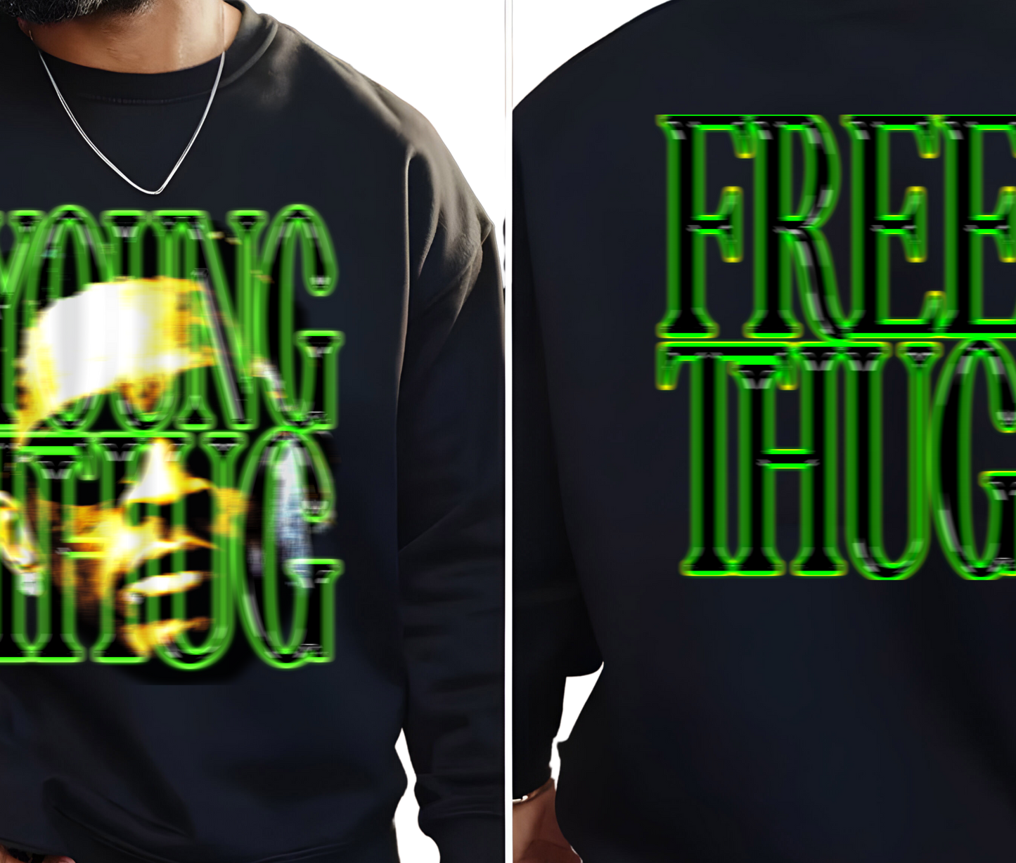 Young Thug Free Thug Sweatshirt – Vintage Rap Sweater, Retro Hip Hop Streetwear, Unisex Concert Apparel
