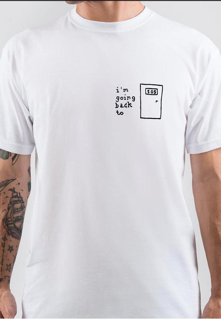 I Am Going Back Half Sleeve White T-Shirt
