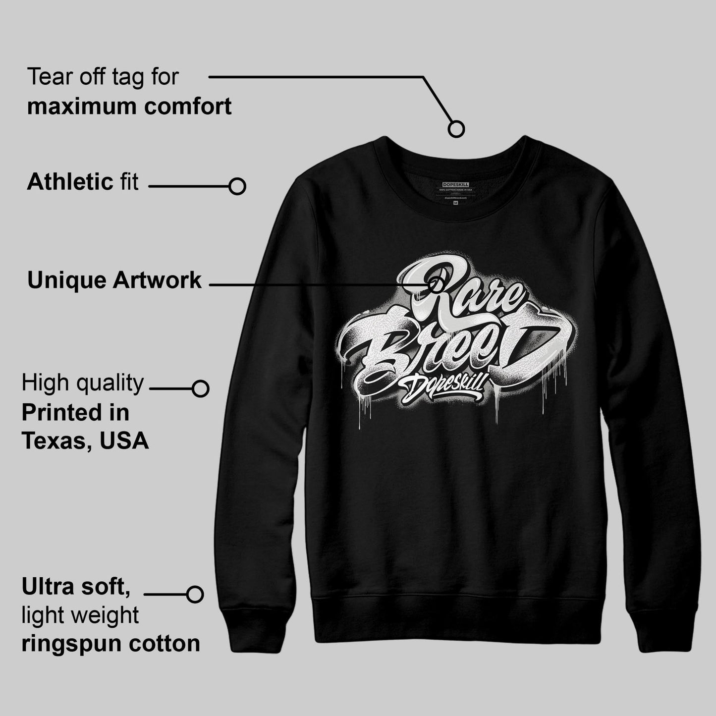 Pure Money 3s DopeSkill Sweatshirt Rare Breed Type Graphic