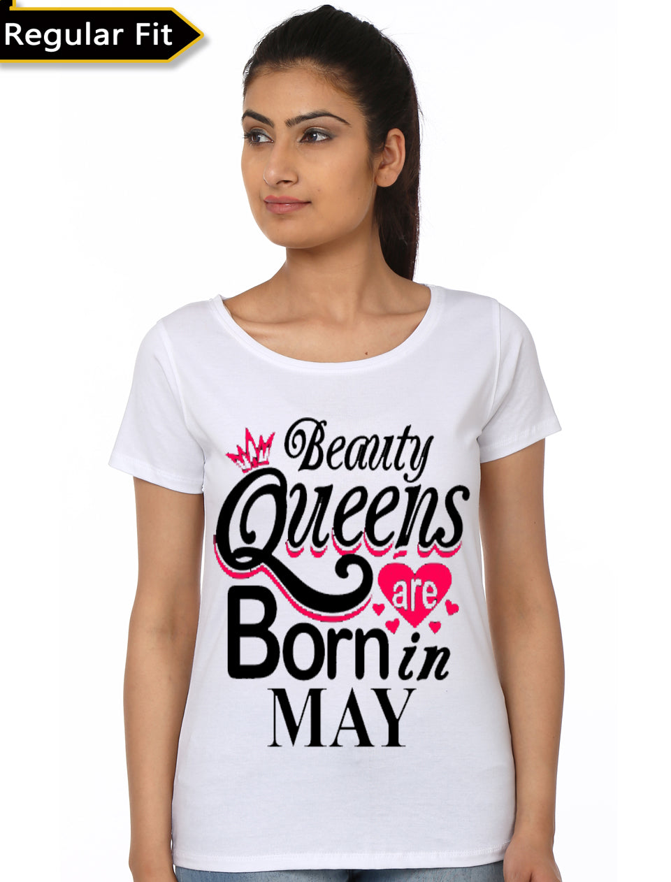 Beauty Queens Are Born In May Girls T-Shirt