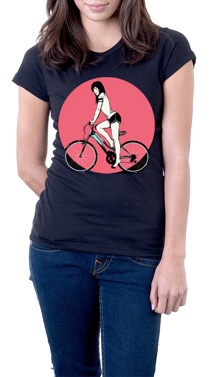 Bicycle Girl Black Tee