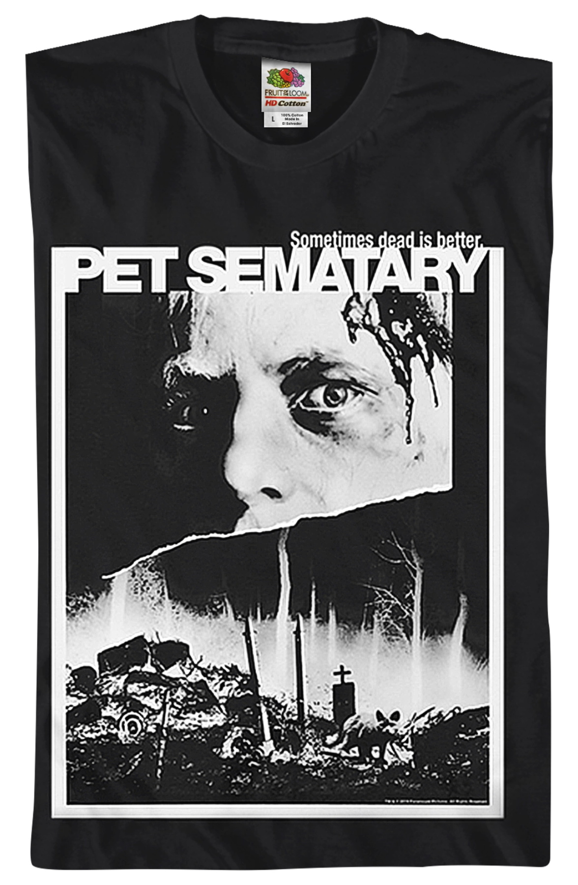 Black and White Poster Pet Sematary T-Shirt