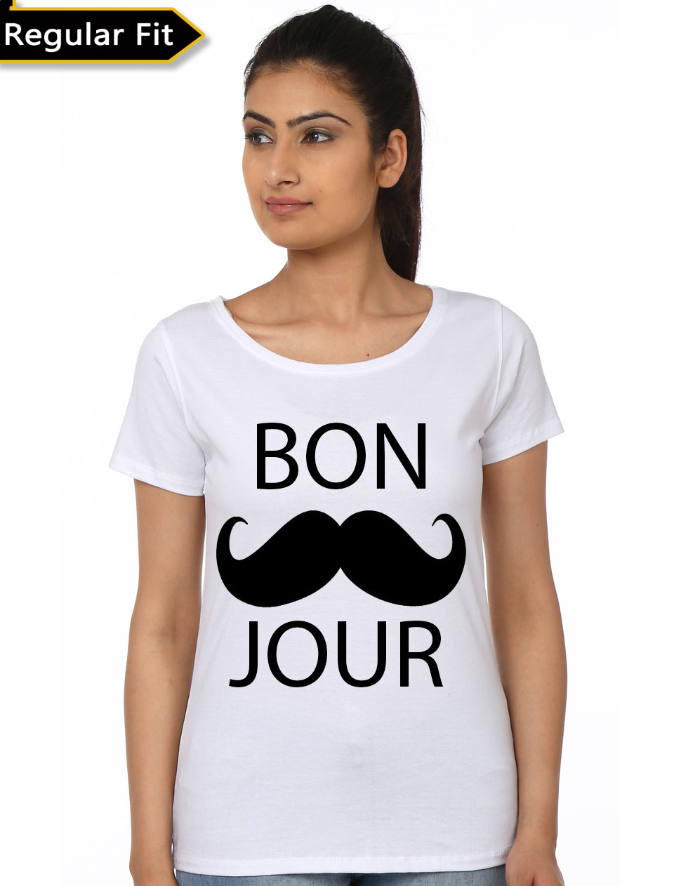 Bon Jour Girl’s White T-Shirt