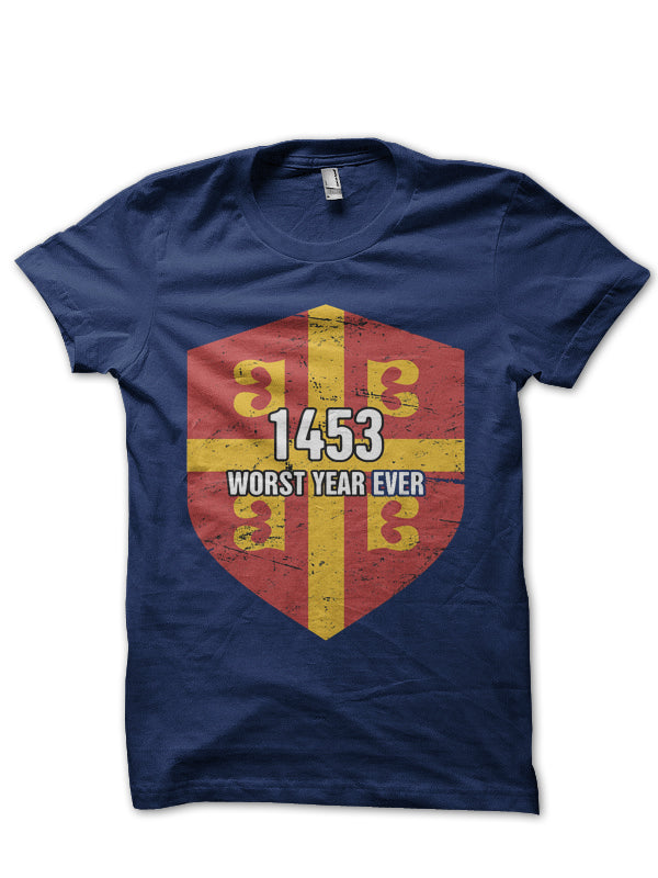 Constantinople 1453 Byzantine Empire Navy Blue T-Shirt