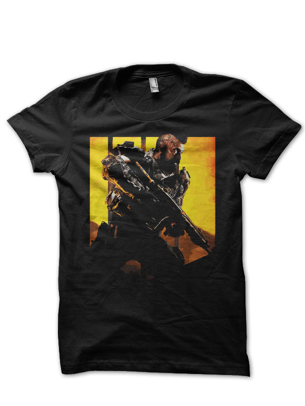 Call of Duty Black Half Half Sleeve T-Shirt