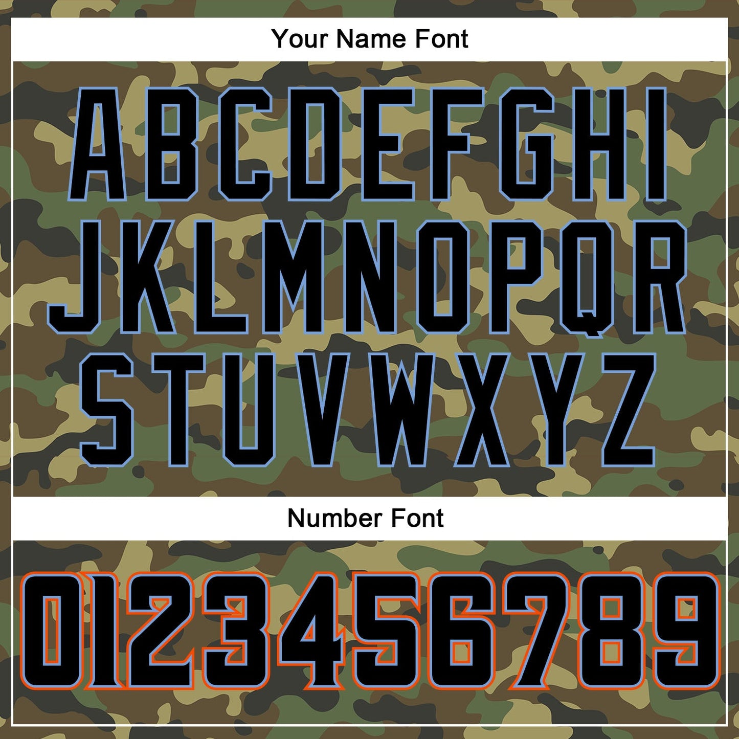 Custom Camo Black-Powder Blue Authentic Salute To Service Baseball Jersey