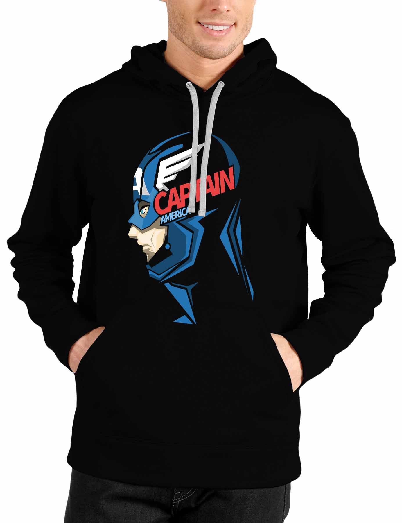 Captain America Black Hoodie Style002