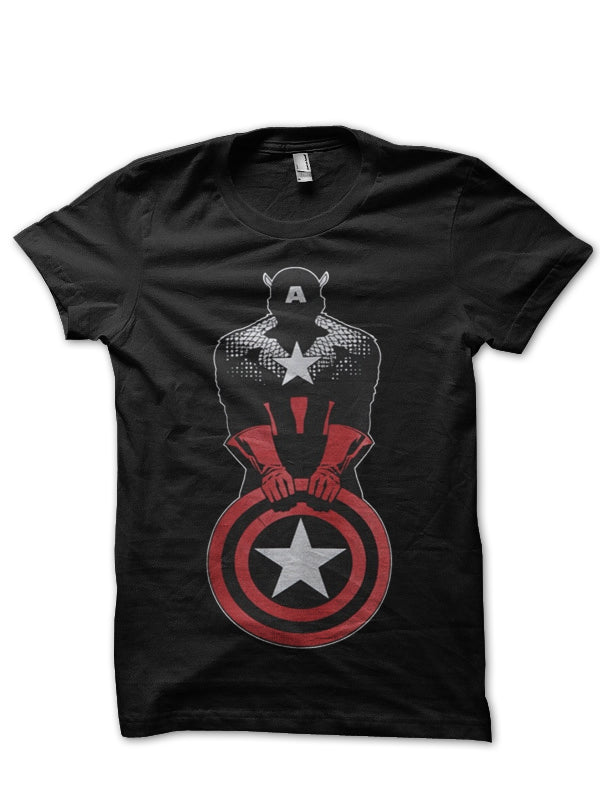 Captain America Black T-Shirt Style003