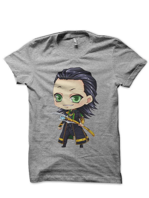 Chibi Loki Marvel Superhero Fanart T-Shirt