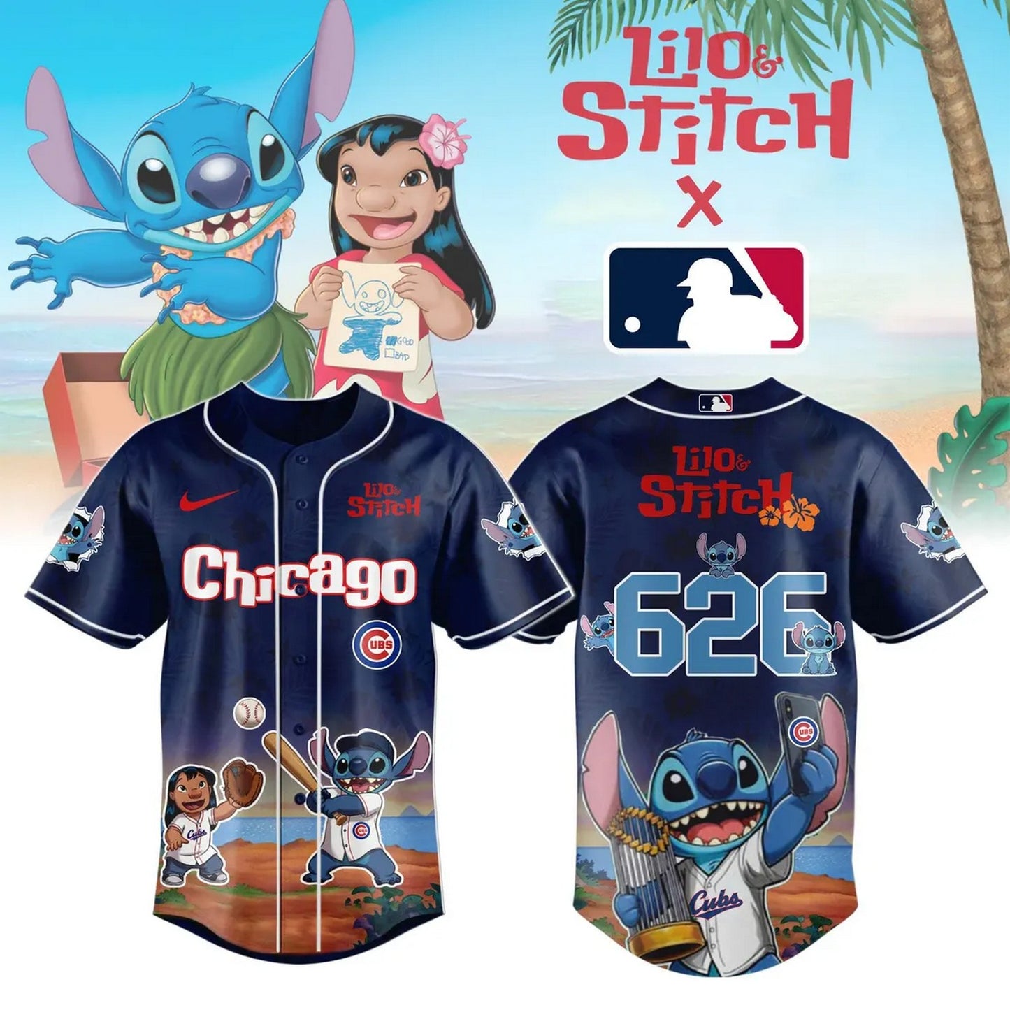 Chicago Cubs X Lilo & Stitch Limited Edition Baseball Jersey