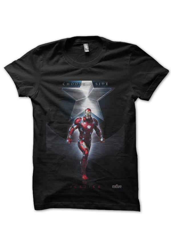 Civil War Iron Man Black Tee