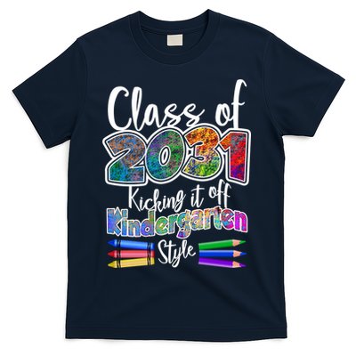 Class Of 2031 Kicking It Off Kindergarten Style T-Shirt