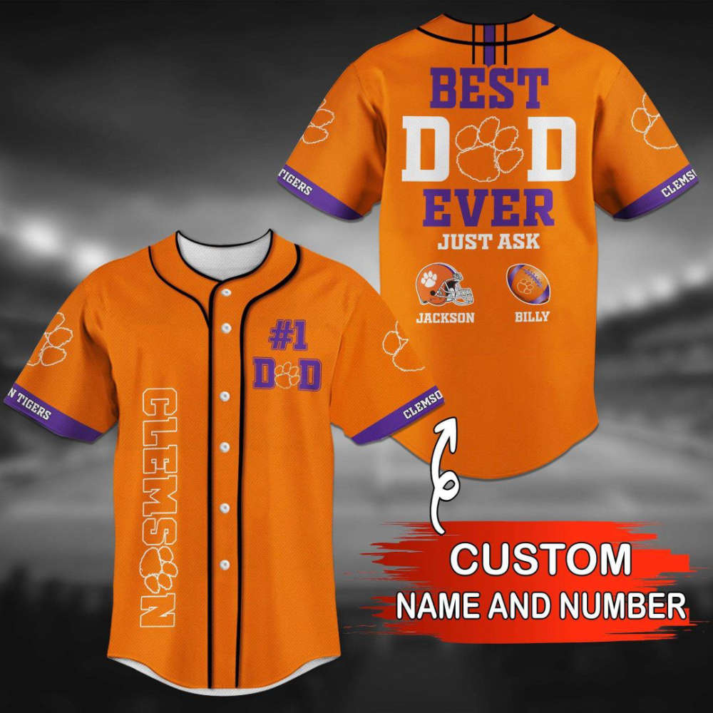 Clemson Tigers Personalized Baseball Jersey - lylyprint.com