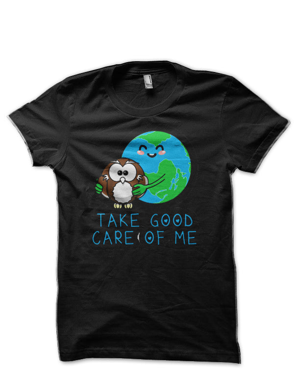 Climate -Happy Earth-Day Shirt Planet Gift Idea Funny Hugging Owl T-Shirt