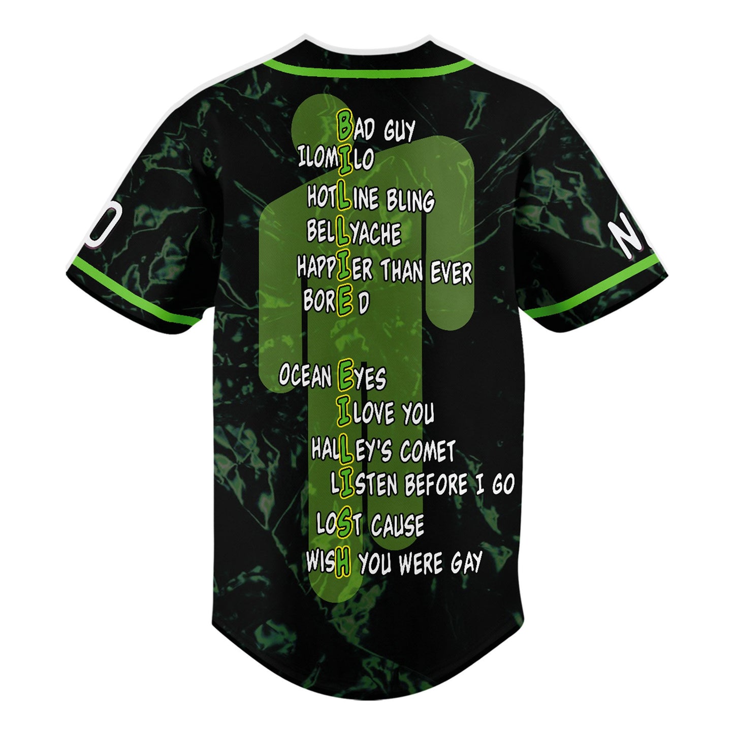 Cool Billie Eilish Music Personalized Baseball Jersey For Fans