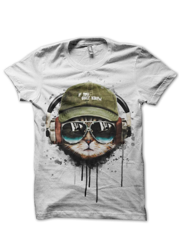 Cool Cat White T-Shirt