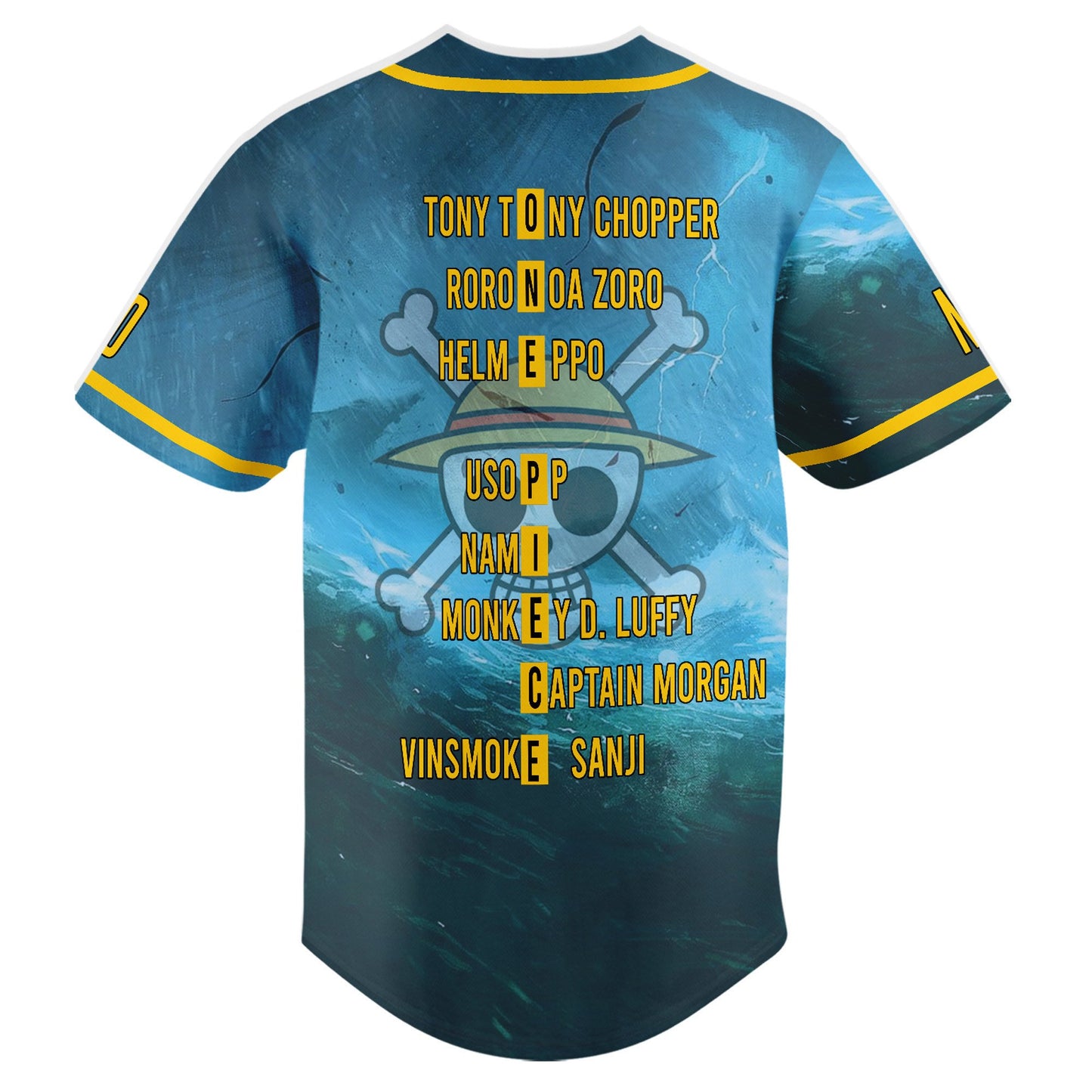 Custom All-Star One Piece Gang Live Action Baseball Jersey