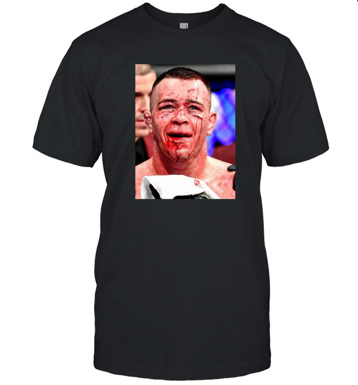Belal Muhammad Rocking Colby Covington Blood Face T Shirt