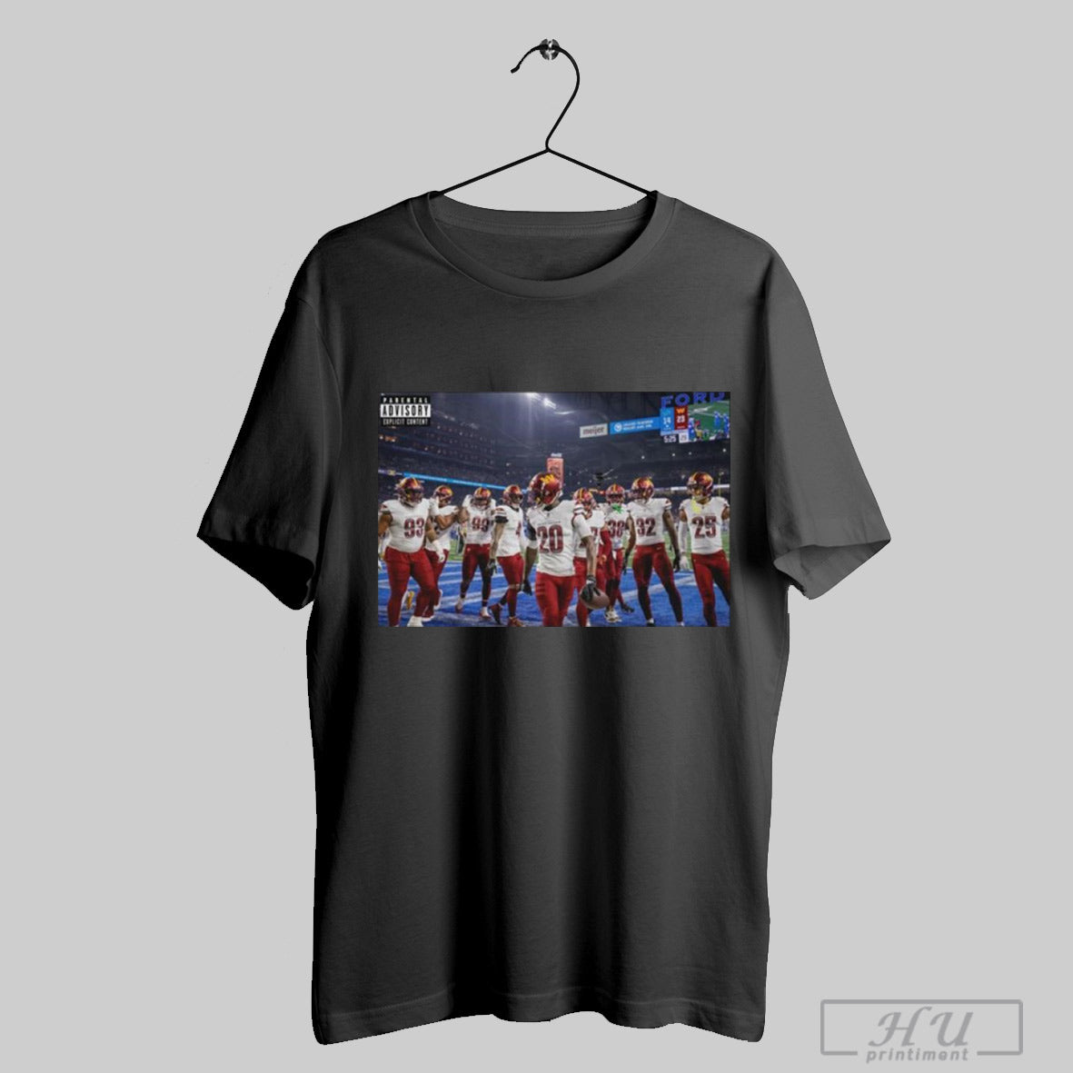 Washington Commanders Win Detroit Lions Parental Advisory Explicit Content Poster T Shirt