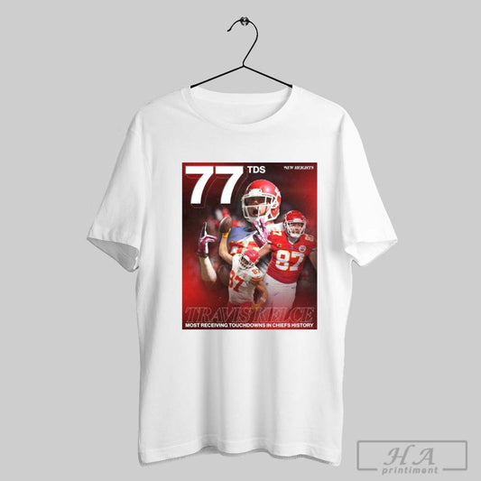 Travis Kelce Kansas City Chiefs Vs Pittsburgh Steelers 77 Tds Most Receiving Touchdowns In Chiefs History Nfl Poster T Shirt