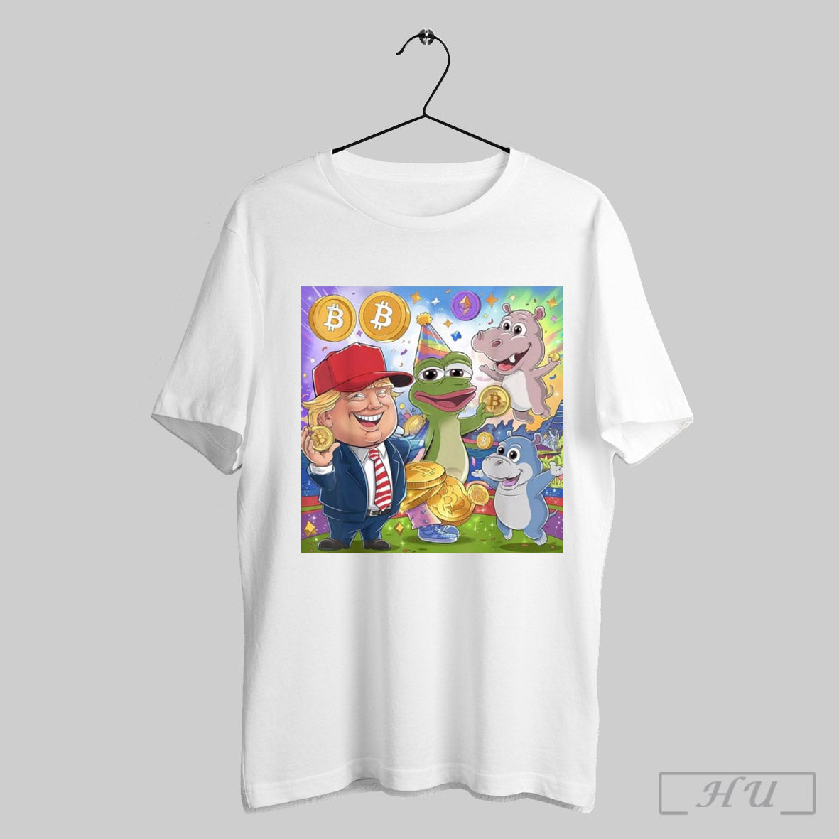 Trump Meme Coin Crypto President Meme 2025 Design Unisex T Shirt Sweatshirt Cutom Poster