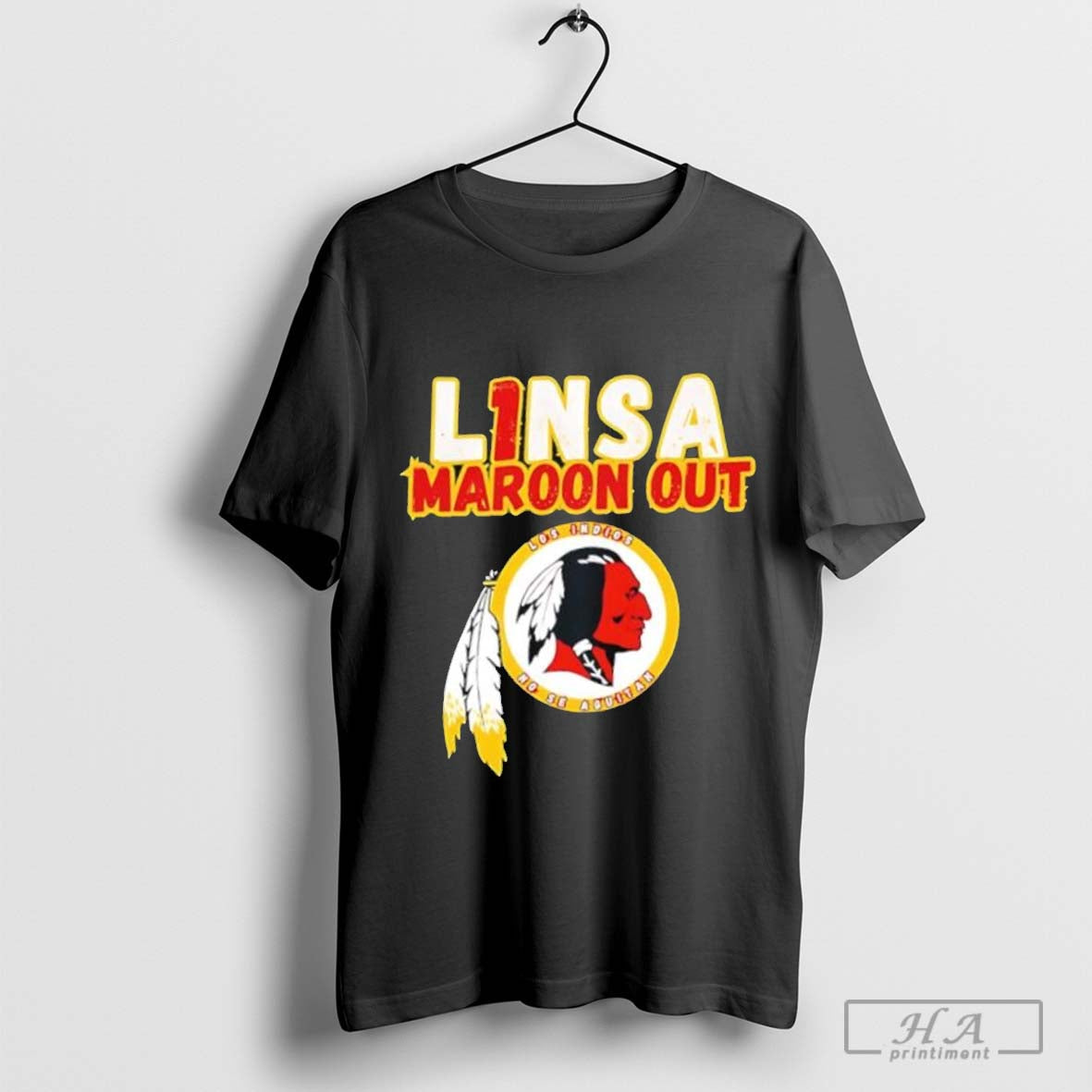 Washington Redskins Softball Linsa Maroon out Logo Shirt