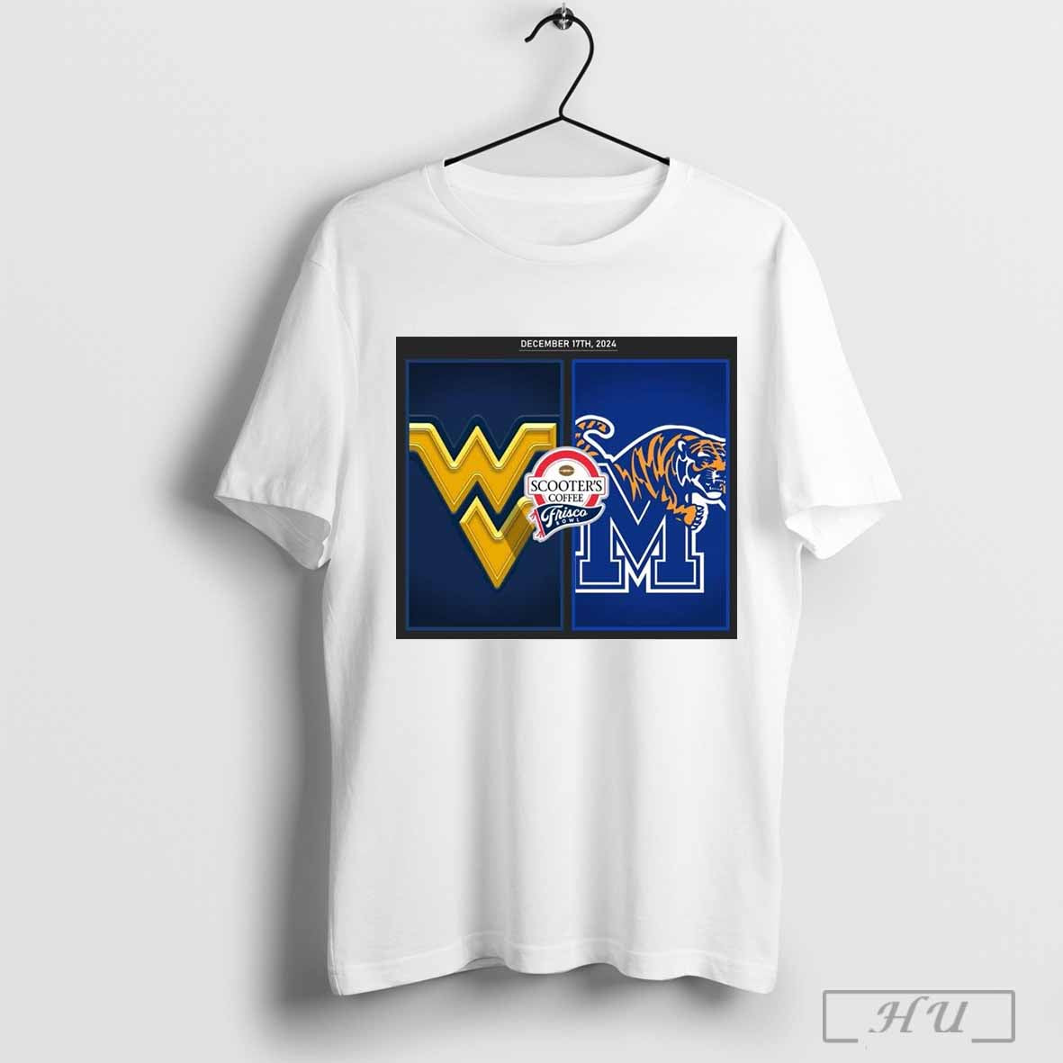 West Virginia Mountaineers Vs Memphis Tigers Scooters Coffee Frisco Bowl December 17th 2024 Poster T Shirt