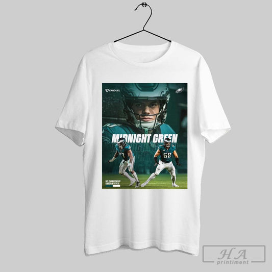Washington Commanders Vs Philadelphia Eagles Mekhi Becton Sr L J Mailata Cooper Dejean Midnight Green Nfc Championship Uniform Reveal T Shirt