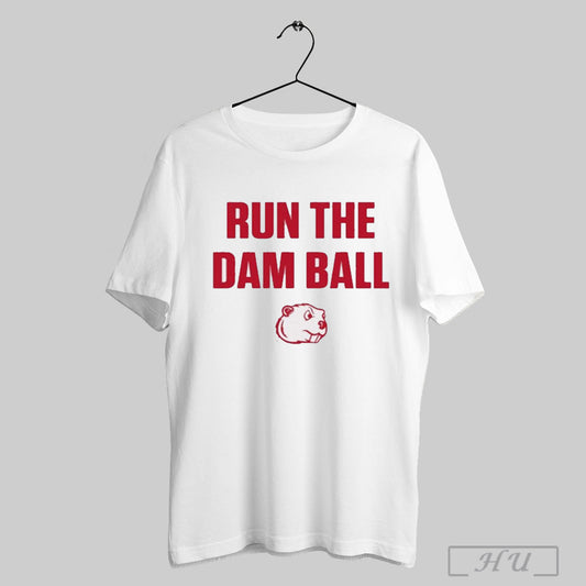 The Beaver Run The Dam Ball Minot State T Shirt