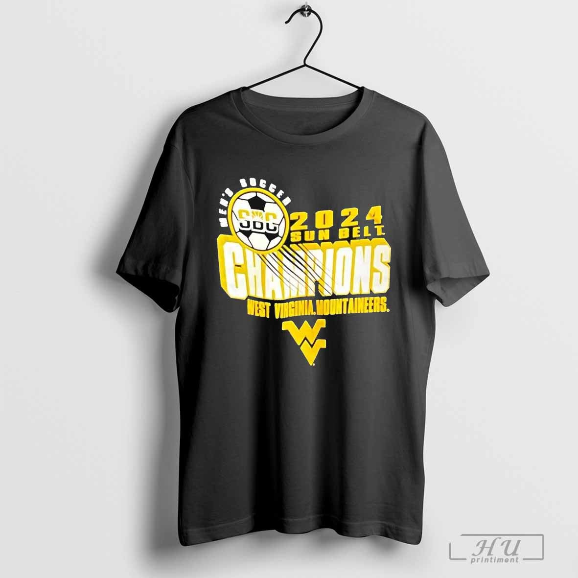 West Virginia Mountaineers Men’s Soccer 2024 Sun Belt Champions SBC T-shirt
