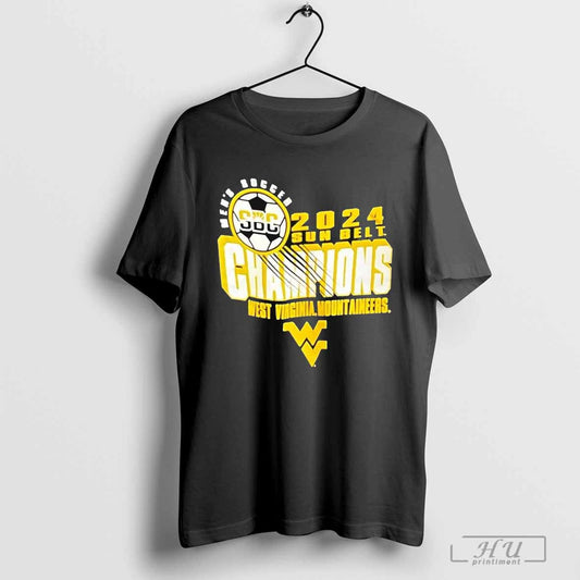 West Virginia Mountaineers Men’s Soccer 2024 Sun Belt Champions SBC T-shirt