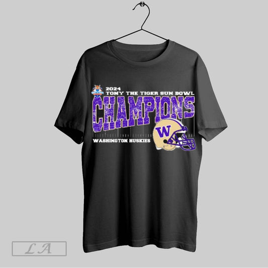 Washington Huskies 2024 Tony The Tiger Sun Bowl Champions College Bowl Season Shirt