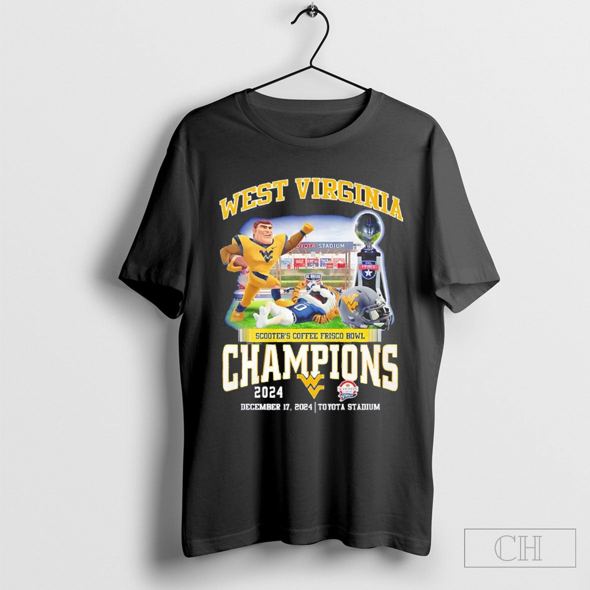West Virginia Mountaineers Scooters Coffee Frisco Bowl Champions 2024