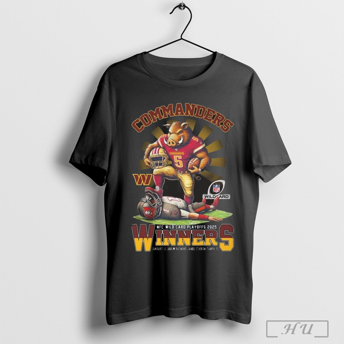 Washington Commanders Nfc Wild Card Playoff 2025 Winners Jan 12 2025 Mascot T Shirt